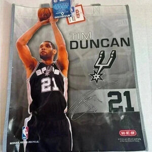 Tim Duncan Spurs #21 reusable tote from HEB‎ with tags NEW